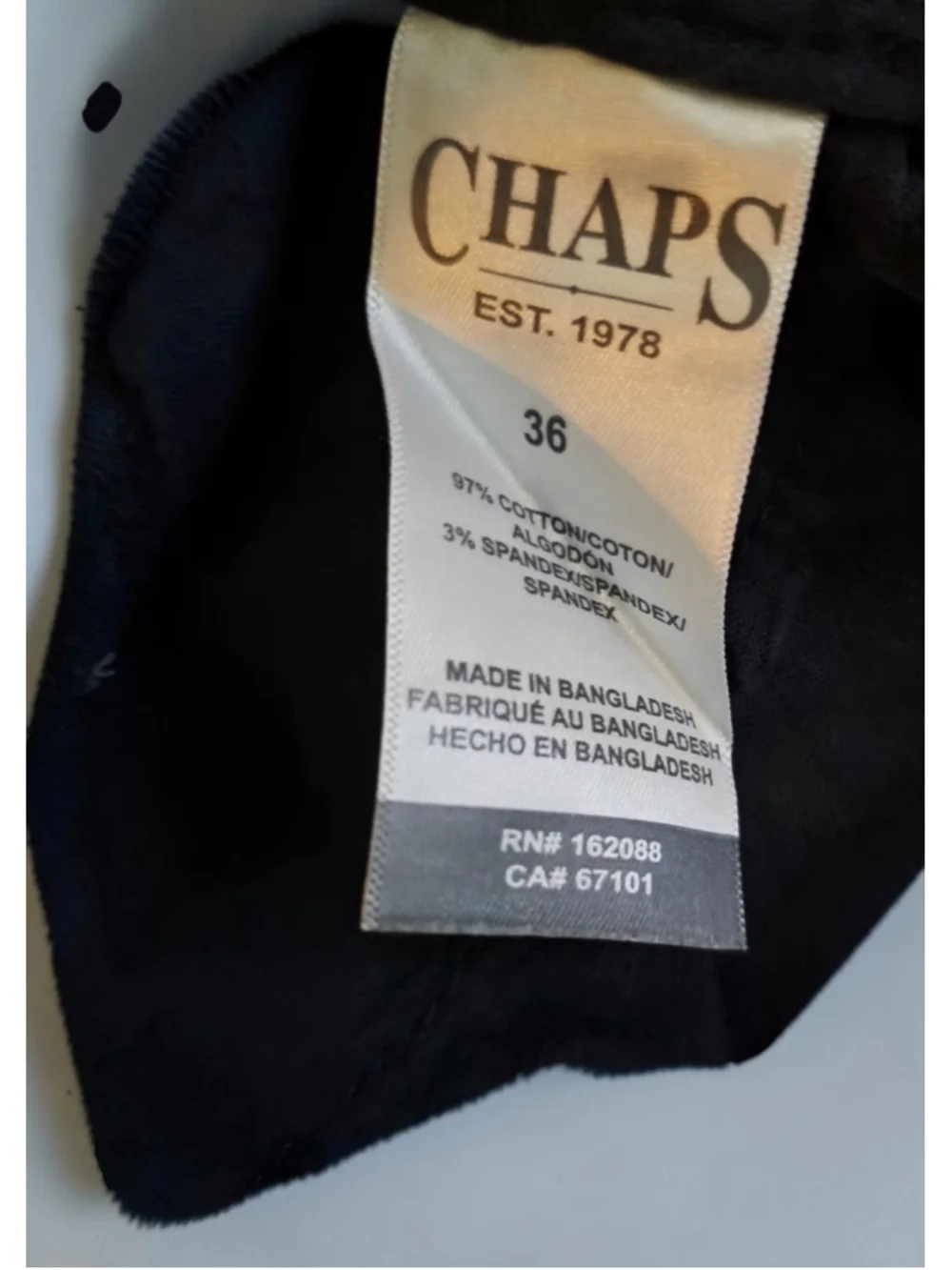 Chaps Mens Shorts 36 Navy Blue Stretch Chino 8